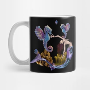 Wonderful mermaid with seahorses Mug